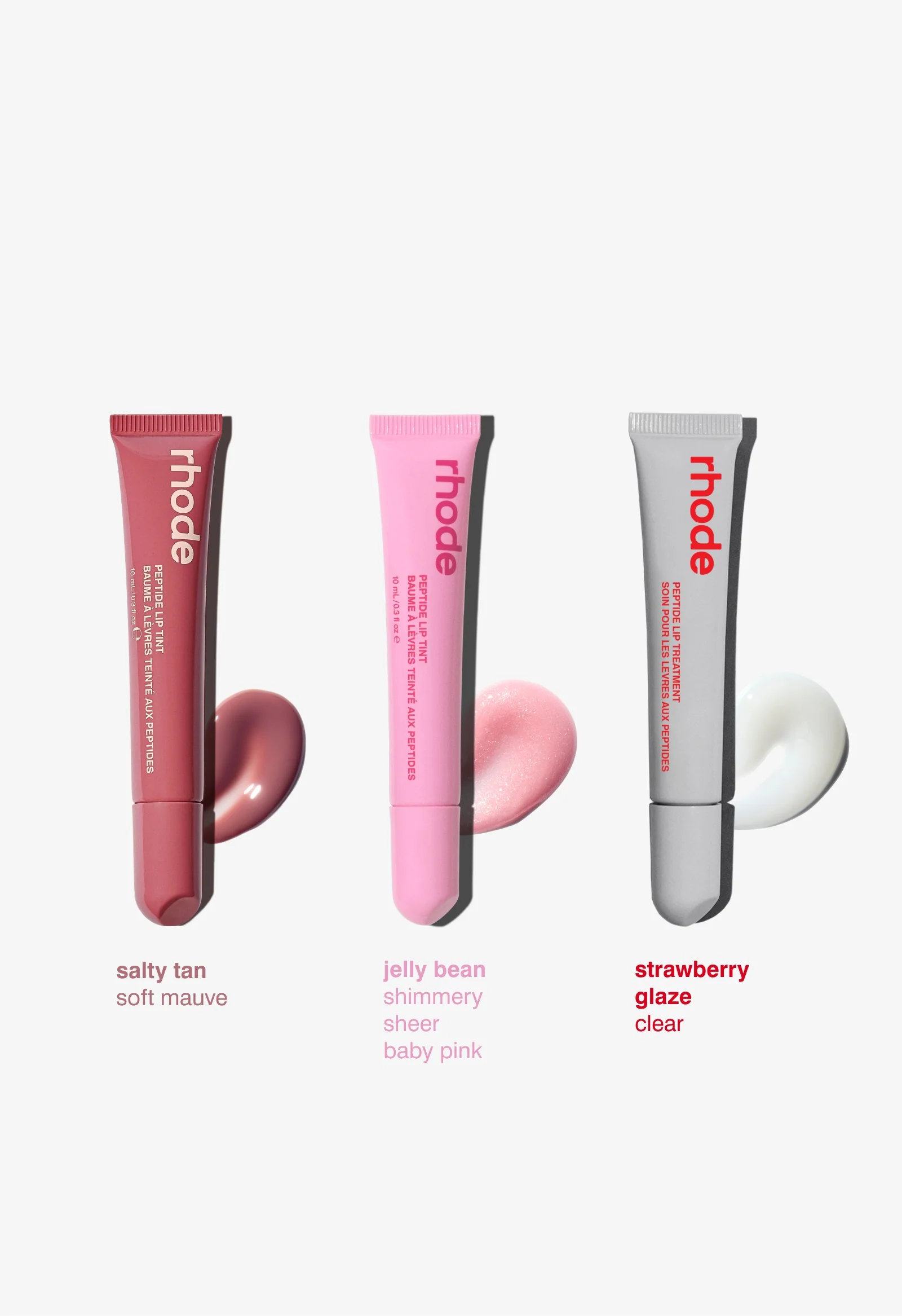 the peptide lip trio strawberry glaze, jelly bean, salty tan - Image 6